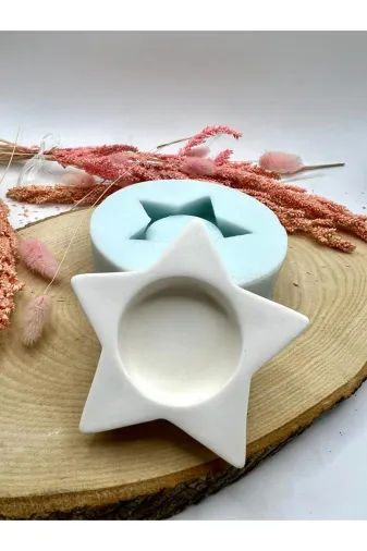 WAMMOLDS yıldızmumluksk Yıldız Mumluk Silikon Kalıp
