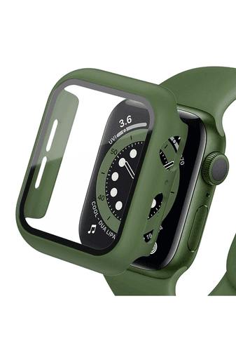 Watch 42mm Camlı Kasa Ekran Koruyucu - Koyu Yeşil