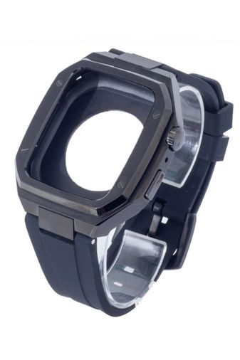 Watch 45mm KR402 Metal Kasa Silikon Kordon - Siyah