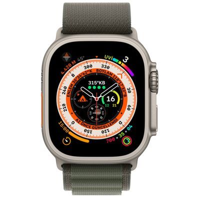 Watch Ultra GPS + Cellular 49 mm Yeşil Alpine Loop Titanyum Kasa Akıllı Saat