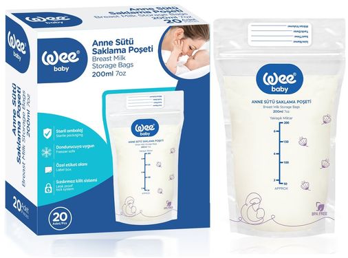Wee Baby Anne Sütü - Süt Saklama Poşeti 20 Li Pk (Dondurucuya Uygun)