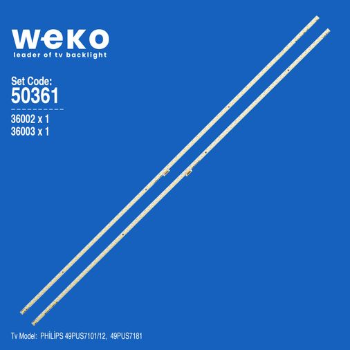 Weko Wkset-5361 36002x1/36003x1 Philips 49" Tv Bar Led Takımı