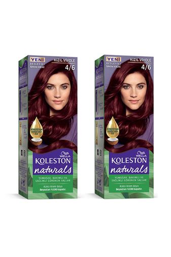 wella koleston RT-RYL-2KLN114-46-1 Naturals Saç Boyası Kızıl Viyole 4/6 2X Paket