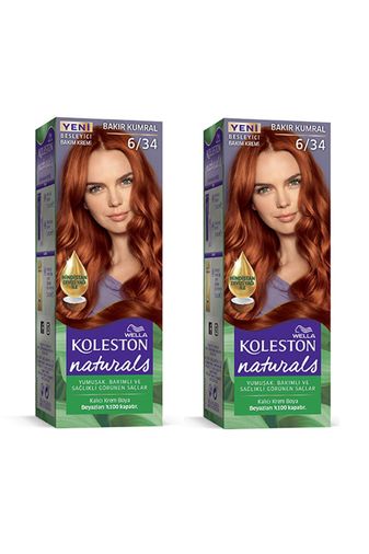 wella koleston RT-RYL-2KLN116-634-1 Naturals Saç Boyası Bakır Kumral 6/34 2X Paket