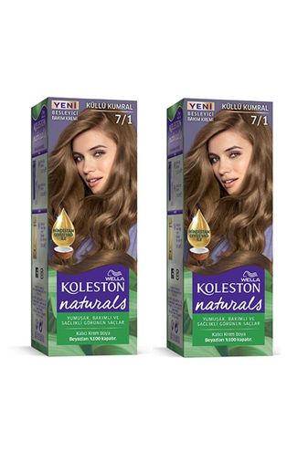 wella koleston RT-RYL-2KLN117-71-1 Naturals Saç Boyası Küllü Kumral 7/1 2X Paket