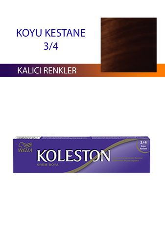 wella koleston RT-RYL-3KLT306-34 Single Tüp Boya Saç Boyası Koyu Kestane 3/4