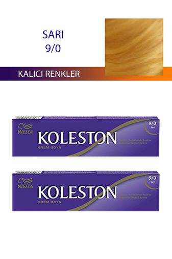 wella koleston RT-RYL-4KLT403-90 2 Adet Single Tüp Boya Saç Boyası Sarı 9/0