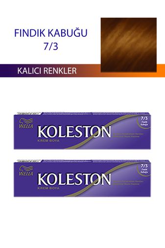 wella koleston RT-RYL-4KLT404-73 2 Adet Single Tüp Boya Saç Boyası Fındık Kabuğu 7/3