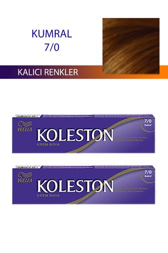 wella koleston RT-RYL-4KLT410-70 2 Adet Single Tüp Boya Saç Boyası Kumral 7/0