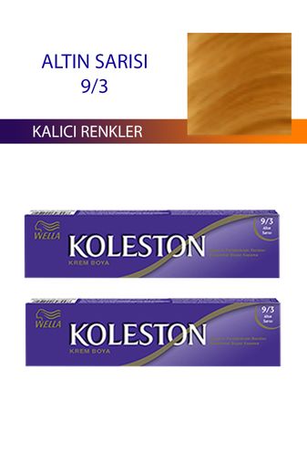 wella koleston RT-RYL-4KLT413-93 2 Adet Single Tüp Boya Saç Boyası Altın Sarısı 9/3