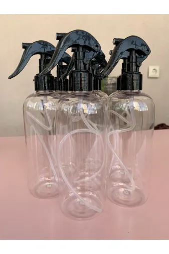 wellLine 86974317145283 10 Adet Boş Plastik Şişe 10 Adet Fısfıs Sprey 400 Ml Şeffaf Camsil,kolonya,deterjan Şişesi