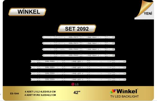 Winkel SET-2092 LG 49" Tv Bar Led Takımı