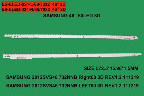 Winkel SET-2118 MLD844x1/845x1/ELED024 Samsung 46" Tv Bar Led Takımı