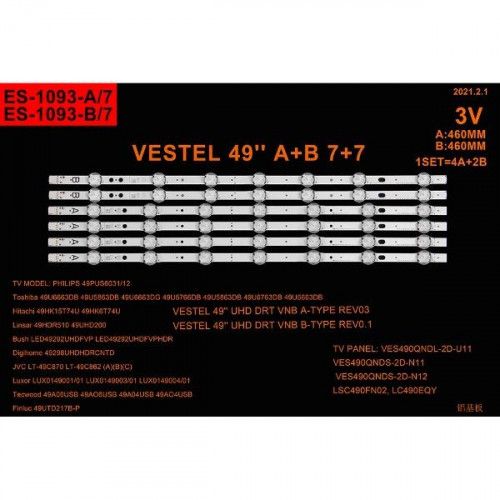 Winkel SET-2221 Vestel 49" Tv Bar Led Takımı