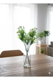 YAPAY ÇİÇEK DERYASI 27 CM 5 DALLI YAPAY CİPSO EV VAZO DEKOR ARANJMAN BİTKİSİ
