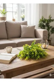 yapay çiçek evi BÜYÜK ŞİMŞİR 18 DALLI 45 CM YAPAY EV VAZO DEKOR BALKON SÜSÜ