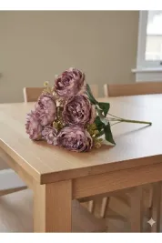yapay çiçek evi Koca Kafalı Lotus Çiçeği MORLU LİLA TONLU 42 Cm Ev DekoR