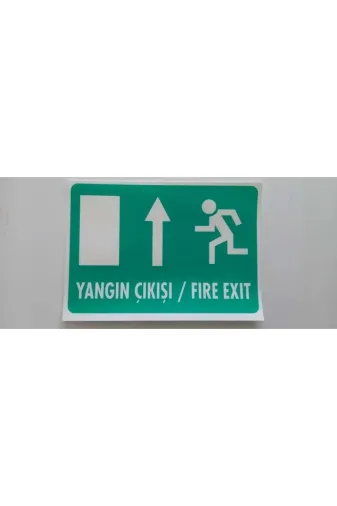 YAŞARYAPIMARKET YYST09437 Ikaz Levhası F-935 (Yangın Çıkışı Yukarı Işareti) 17.5X25 Cm