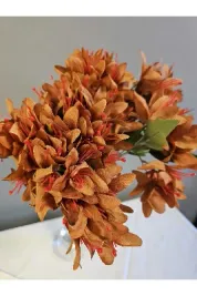 YASİMA 1 ADET5 DALLI kahverengi  RENGİ ÇAN ÇİÇEĞİ 34 CM EL BUKETI VAZO ARANJMAN DEKOR ÇİÇEĞİ