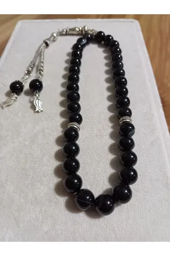 Y&B AKİKTESBİH Şifali Doğal Taş Akik Tesbih %100 Doğal Taş 8Mm