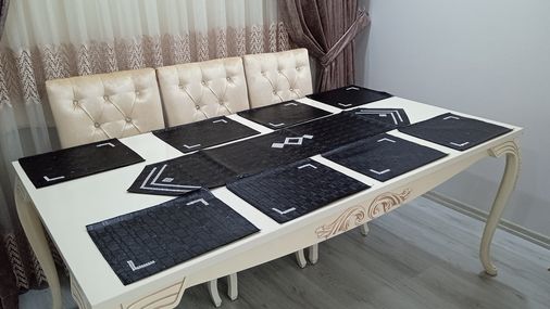 yemekteyiz yemek seti boncuk işlemeli 9parça M02