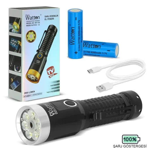 Yeşil Led Çalışma Lambası 2800 Lümen Usb Şarjlı Mıknatıslı