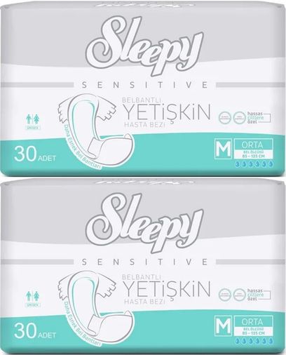 Yetişkin Hasta Bezi Bel Bantlı M - Orta - Medium 60 Adet (2PK*30)