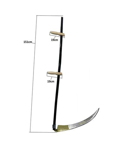 YNT İthalat 76831155 Komple Tırpan - Metal Saplı 6 Parça Set - Ahşap Elcik 70 Cm