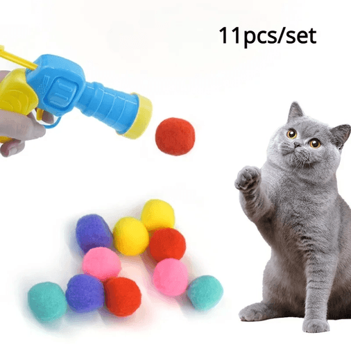 YNT İthalat AK-A829 Peluş Top Atan İnteraktif Kedi Oyuncağı