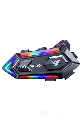YNT İthalat EM-y20 Y20 Motor Kurye Kask Kulaklık Rgb Modlu Bluetooth Motosiklet Kulaklık 5.3 Bluetooth Interkom