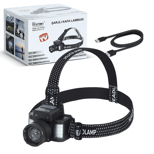 YNT İthalat GF-GUVF-597 Sensörlü Cree Tg Led  Şarjlı Kafa Lambası  Wt-625