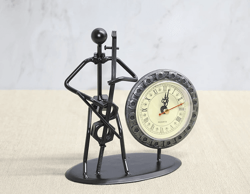 YNT İthalat KH-AALK4333 Metal Saatli Keman Çalan Müzisyen Alk4333