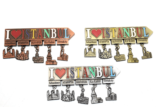 YNT İthalat KH-ALK3343 İstanbul Temalı Metal Magnet Alk3343