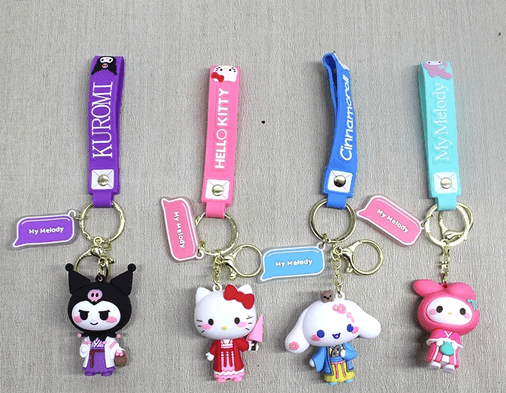 YNT İthalat KH-ALK4249 Silikon Kuromi Ve Hello Kitty Anahtarlık Alk4249