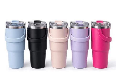 YNT İthalat KH-ALK4631 900 Ml Taşıma Kulplu Paslanmaz Çelik Termos Mug - Vakumlu Isı Yalıtımlı Bardak Alk4631