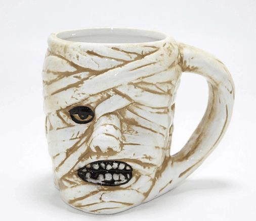 YNT İthalat KH-ALK4897 Antik Mısır Mumi (Mummy) Figürlü 3D Kabartmalı Kupa Bardak Alk4897