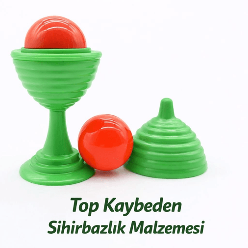 YNT İthalat SM-F082-Y Yeşil Renk Sihirli Kupa Top Kaybetme Oyunu 7 Cm