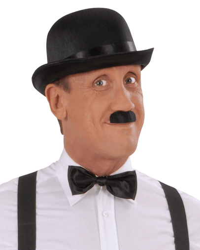 YNT İthalat SM-SMR-D159-E242 Charlie Chaplin Stil Yetişkin Şapkası – Siyah Melon Parti Şapkası