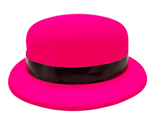 YNT İthalat SM-SMR-D251 Neon Partisi Pembe Renk Melon Plastik Parti Şapkası