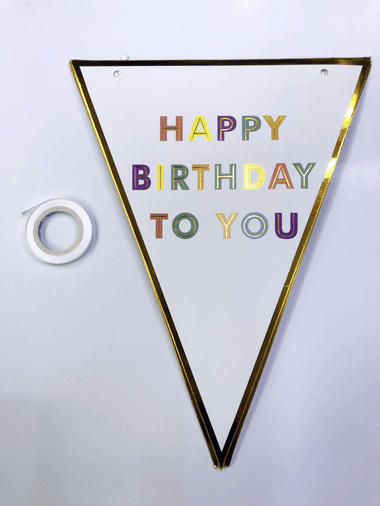 YNT İthalat SM-SMR752 Happy Birthday To You Flama Bayrak Süs