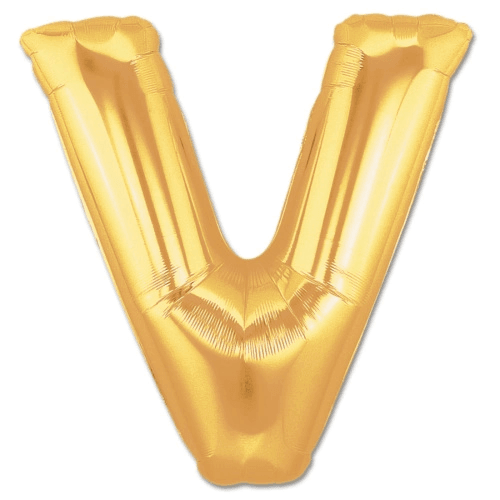YNT İthalat SM-stok745 V Harf Folyo Balon Altın Renk  40 İnç
