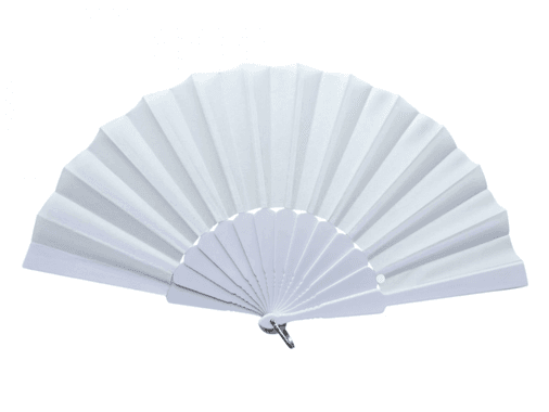 YNT İthalat SP-SST-981 Plastik Düz Kumaş Yelpaze 12'li Beyaz