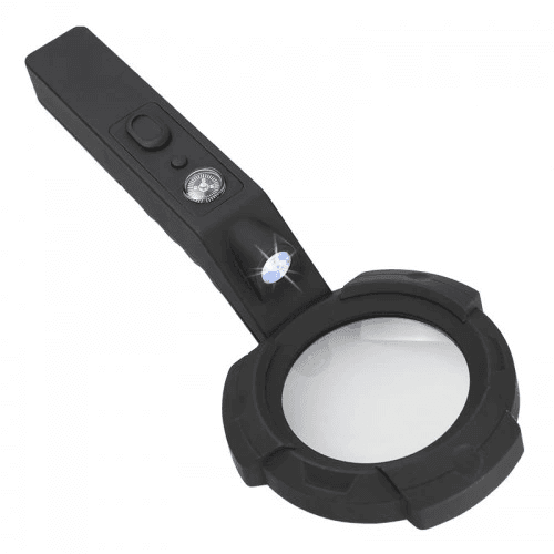 YNT İthalat TD-0018TDU-643 7 Led Aydınlatma,fener,pusula,4X Büyütme Okuma Büyüteç  Th600557