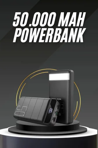 yusuftex B-3922K8YWKYDGU 50.000 Mah Led Dijital Göstergeli Usb Çıkışı Powerbank