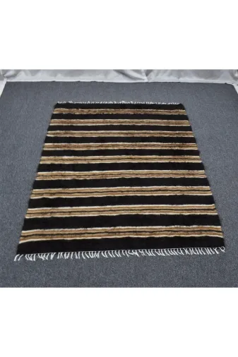 Zehra Abla Halı 1515 Yeni El Dokuma Tiftik Saf Yün Siirt Battaniyesi Kilim