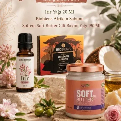 Zenginleştirilmiş Cilt Seti ( Afrikan Sabunu & Itır Yağı 20 Ml & Cilt Bakım Butter 190 Ml)