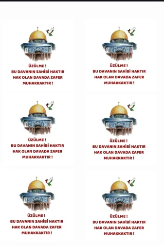 ZER 153456 Filistin (Palestine) Temali Sticker Etiket