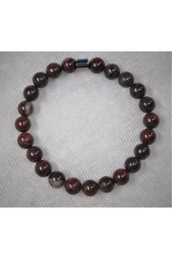 zin doğaltaş 1BLK-016 8 Mm Doğaltaş Jasper Bileklik