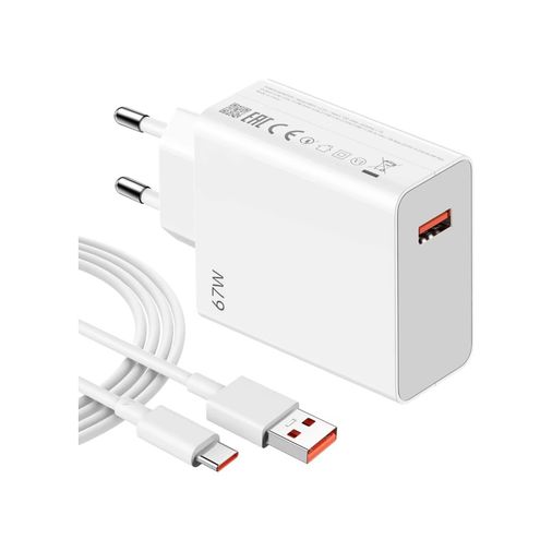 Zmc Bilişim 117255278 67W Hızlı Şarj Adaptörü + Type-C Kablosu Süper Hızlı Şarj Cihazı 1 Metre