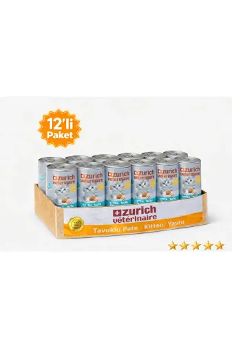 Zurich ST00032-6 Veterinaire Tavuklu Yavru Kedi Konservesi 415 Gr X 12’Lı Paket